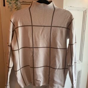 Cynthia Rowley White and Tan sweater